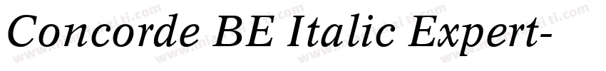 Concorde BE Italic Expert字体转换